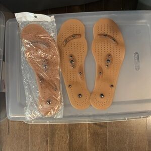 Set Of 2 Pair Magnetic Pressure Point Joint Pain Relief Insoles Size Mens Womens